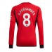 Maillot de foot Manchester United Bruno Fernandes #8 Domicile vêtements 2023-24 Manches Longues